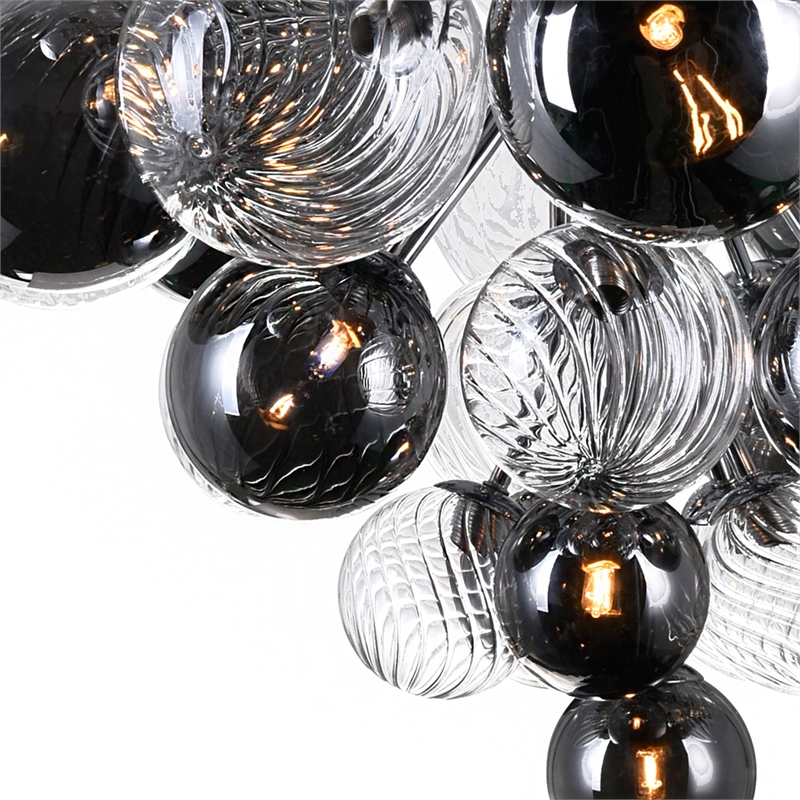 CWI Lighting Pallocino 27 Light Contemporary Metal Chandelier in Chrome