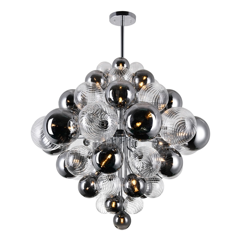 CWI Lighting Pallocino 27 Light Contemporary Metal Chandelier in Chrome