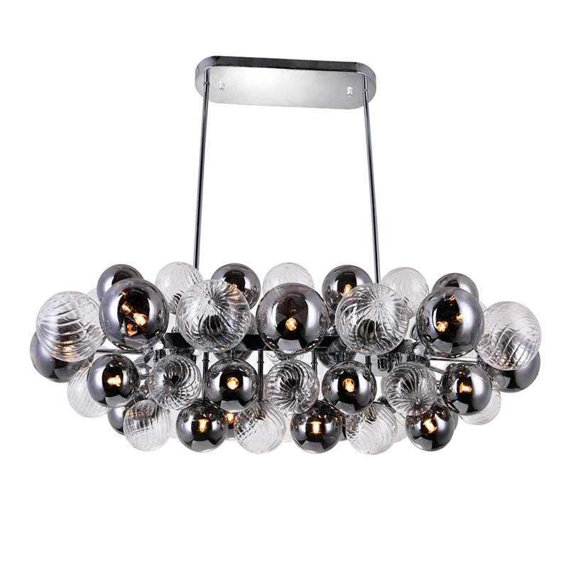 CWI Lighting Pallocino 27 Light Metal Island/Pool Table Chandelier in Chrome