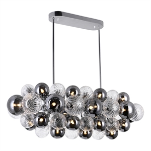 CWI Lighting Pallocino 27 Light Metal Island/Pool Table Chandelier in Chrome