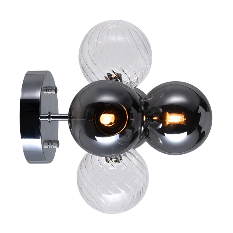 CWI Lighting Pallocino 3 Light Contemporary Metal Sconce in Chrome