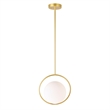 CWI Lighting Celeste 1 Light Contemporary Metal Mini Pendant in Gold