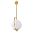 CWI Lighting Celeste 1 Light Contemporary Metal Mini Pendant in Gold