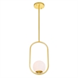 CWI Lighting Celeste 1 Light Contemporary Metal Mini Pendant in Gold