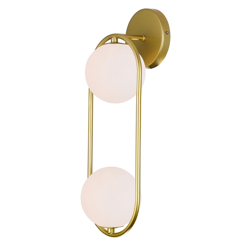 CWI Lighting Celeste 2 Light Contemporary Metal Sconce in Medallion Gold