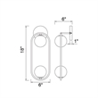 CWI Lighting Celeste 2 Light Contemporary Metal Sconce in Medallion Gold