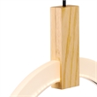 CWI Lighting Anello Contemporary Metal LED Pendant in White Oak