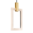 CWI Lighting Anello Contemporary Metal LED Pendant in White Oak