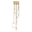 CWI Lighting Anello Contemporary Metal LED Pendant in White Oak