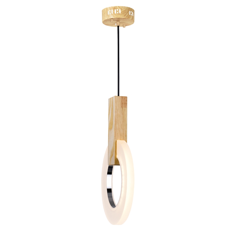 CWI Lighting Anello Contemporary Metal LED Mini Pendant in White Oak