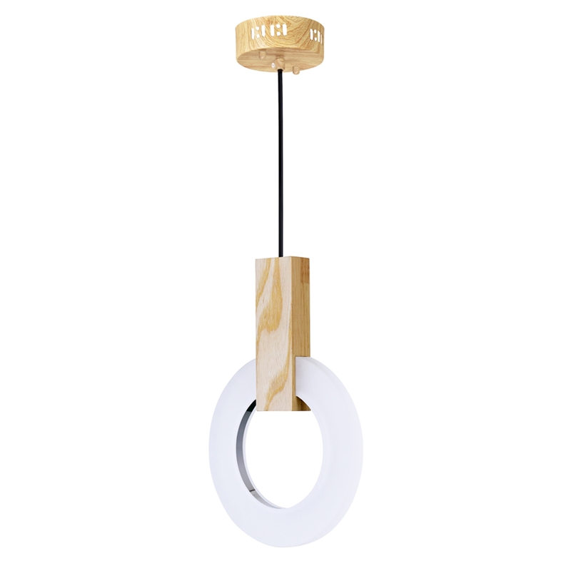 CWI Lighting Anello Contemporary Metal LED Mini Pendant in White Oak