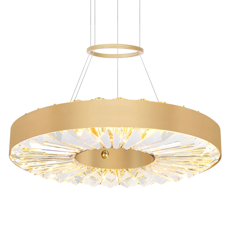 CWI Lighting Bjoux Contemporary Metal LED Chandelier in Brass