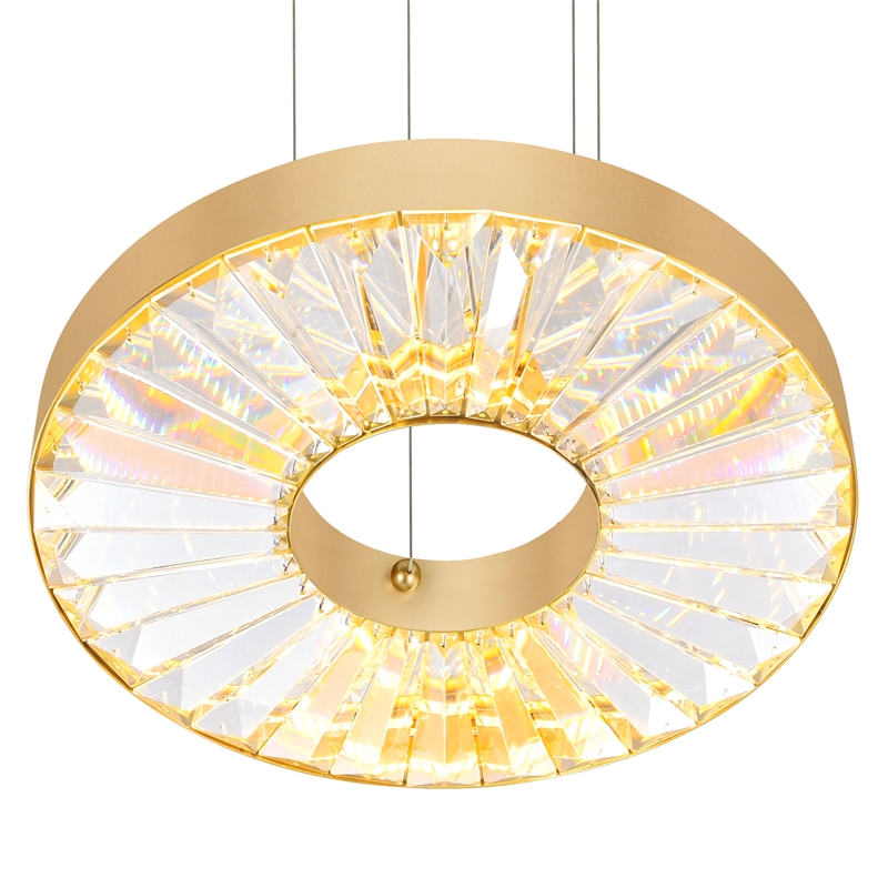 CWI Lighting Bjoux Contemporary Metal LED Chandelier in Brass