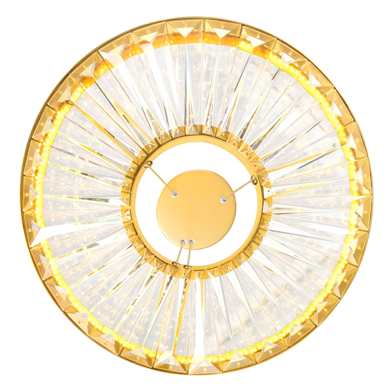 CWI Lighting Bjoux Contemporary Metal LED Chandelier in Brass