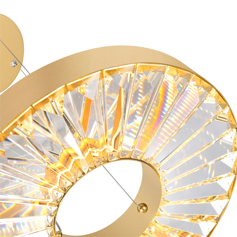 CWI Lighting Bjoux Contemporary Metal LED Chandelier in Brass