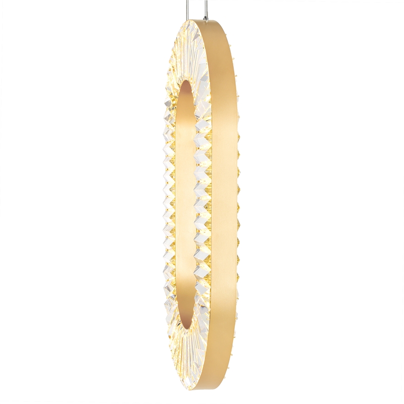 CWI Lighting Bjoux Contemporary Metal LED Chandelier in Brass