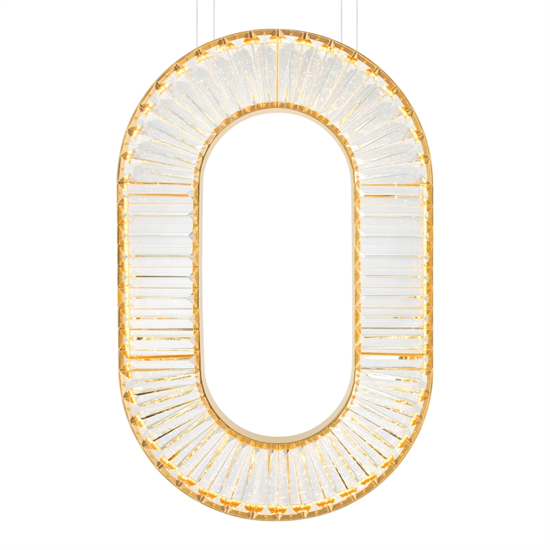 CWI Lighting Bjoux Contemporary Metal LED Chandelier in Brass