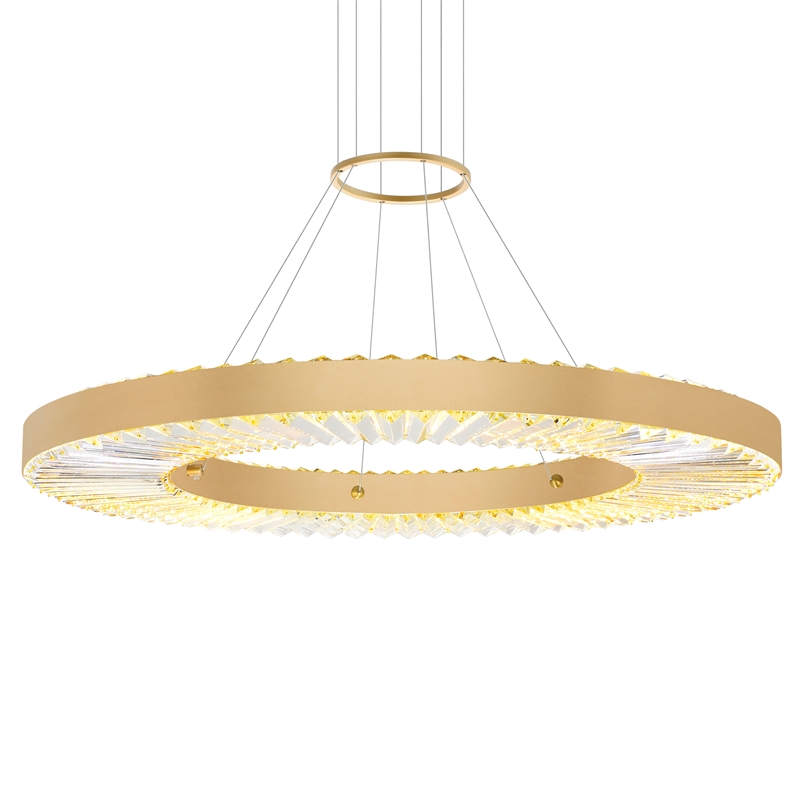 CWI Lighting BjouxContemporary Metal LED Chandelier in Brass
