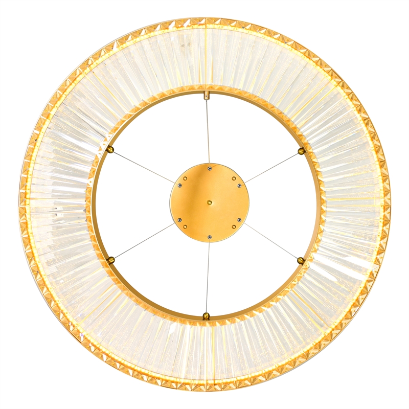 CWI Lighting BjouxContemporary Metal LED Chandelier in Brass