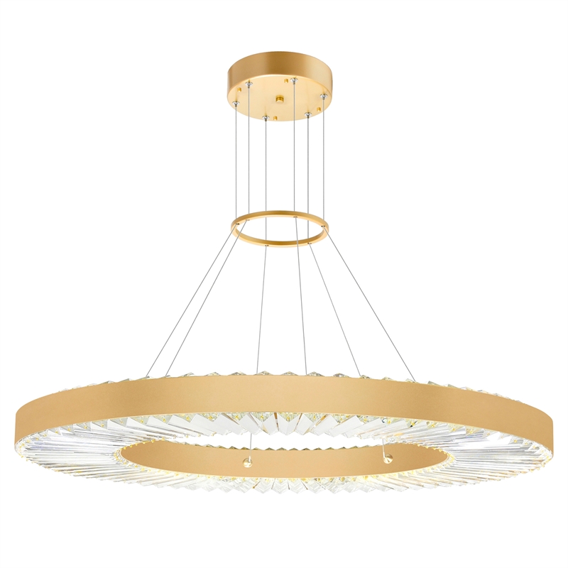 CWI Lighting BjouxContemporary Metal LED Chandelier in Brass