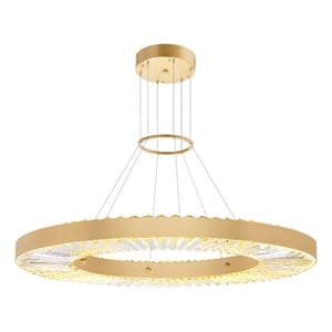 CWI Lighting BjouxContemporary Metal LED Chandelier in Brass