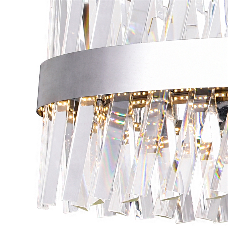CWI Lighting Glace Contemporary Metal LED Metal Chandelier in Chrome