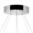 CWI Lighting Glace Contemporary Metal LED Metal Chandelier in Chrome