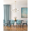 CWI Lighting Compass 10 Light Contemporary Metal Chandelier in Gold
