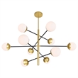 CWI Lighting Compass 10 Light Contemporary Metal Chandelier in Gold