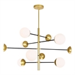 CWI Lighting Compass 10 Light Contemporary Metal Chandelier in Gold