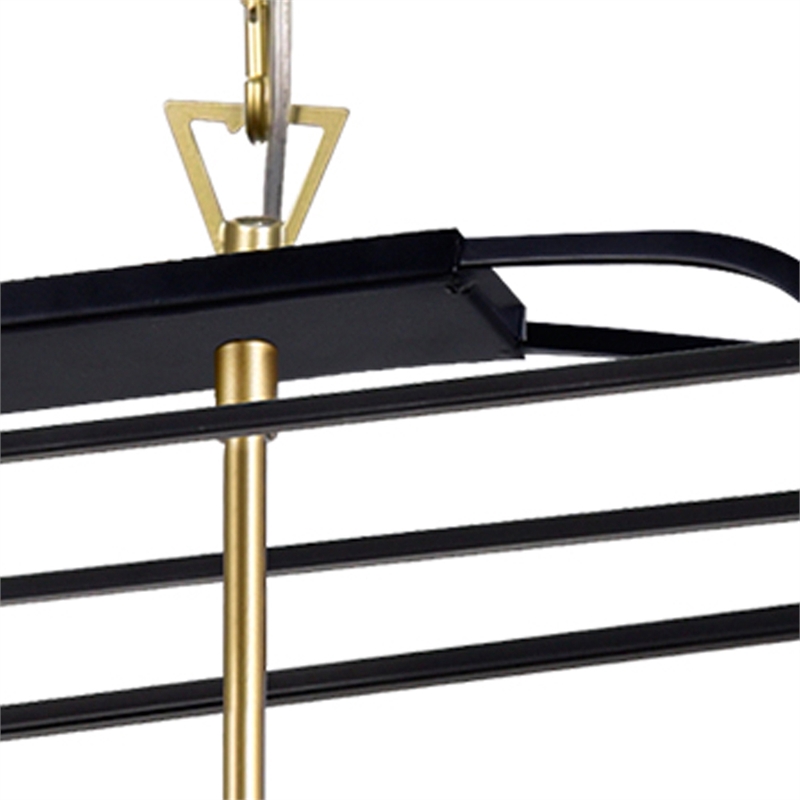 CWI Lighting Tudor 6 Light Metal Island/Pool Table Chandelier in Gold/Black