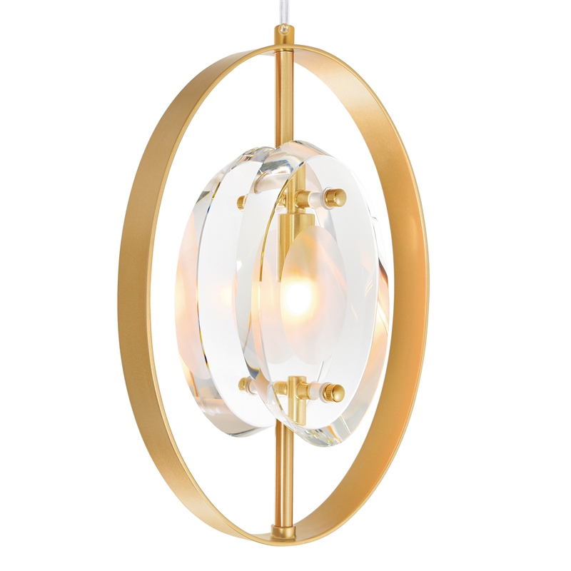 CWI Lighting Iris 26 Light Contemporary Metal Pendant in Brass