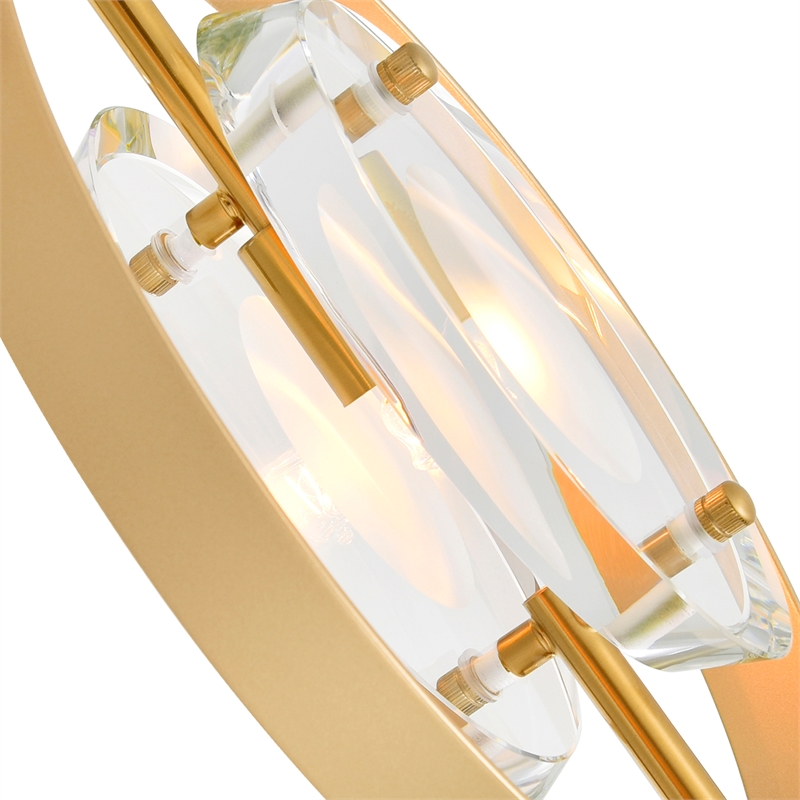 CWI Lighting Iris 26 Light Contemporary Metal Pendant in Brass