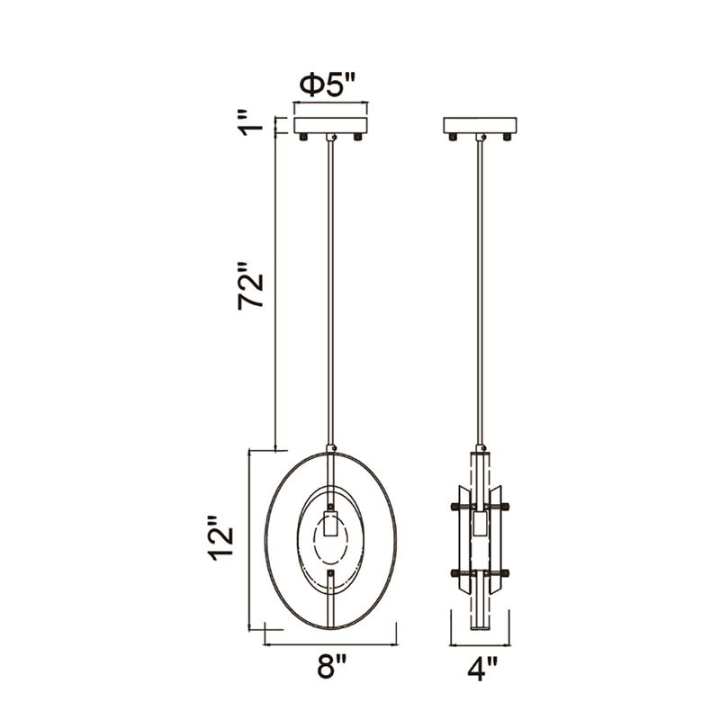 CWI Lighting Iris 1 Light Contemporary Metal Mini Pendant in Brass