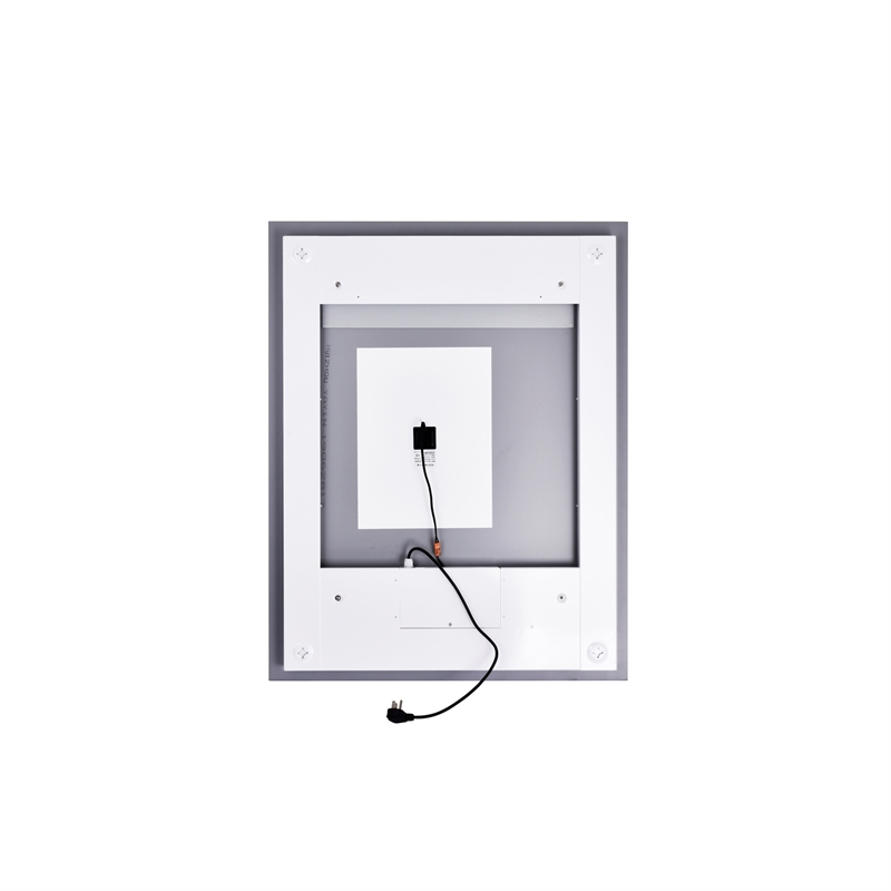 CWI Lighting AbrilRectangle Contemporary Metal LED Mirror in Matte White