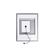 CWI Lighting AbrilRectangle Contemporary Metal LED Mirror in Matte White