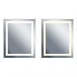 CWI Lighting AbrilRectangle Contemporary Metal LED Mirror in Matte White