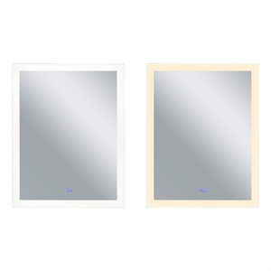 CWI Lighting Abigail 32&quot Rectangle Contemporary Metal LED Mirror in Matte White