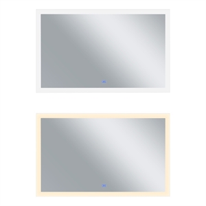 CWI Lighting Abigail 58&quot Rectangle Contemporary Metal LED Mirror in Matte White