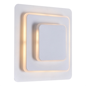 CWI Lighting Private I Metal LED Integrated Fixture Sconce in Matte White