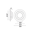 CWI Lighting Private I Contemporary Metal LED Sconce in Matte White