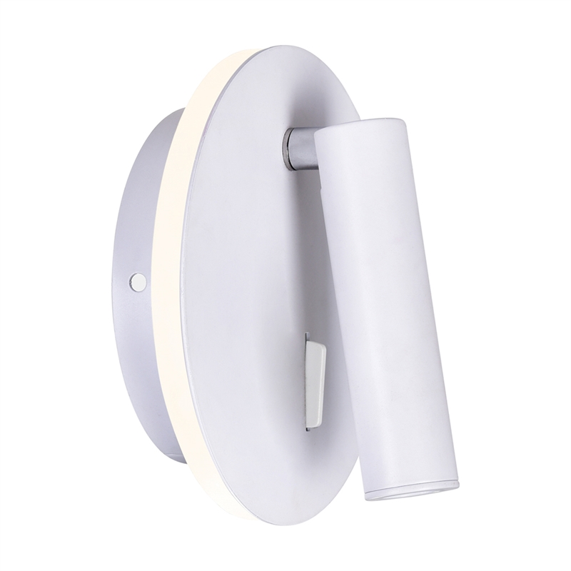 CWI Lighting Private I Metal LED Integrated Fixture Sconce in Matte White