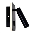 CWI Lighting Private I Contemporary Metal LED Sconce with Dimmer in Black