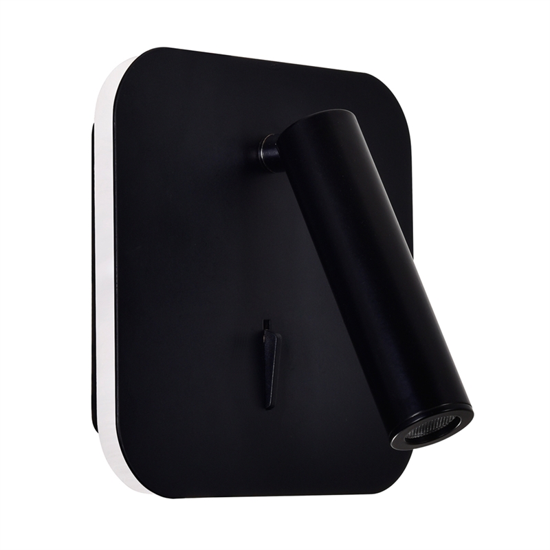 CWI Lighting Private I Contemporary Metal LED Sconce with Dimmer in Black