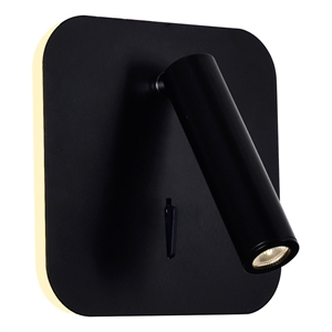 CWI Lighting Private I Contemporary Metal LED Sconce with Dimmer in Black