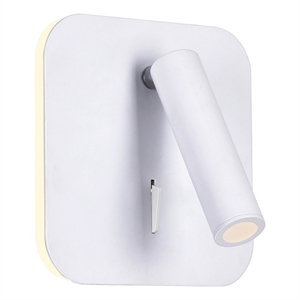 CWI Lighting Private I Contemporary Metal LED Sconce in Matte White