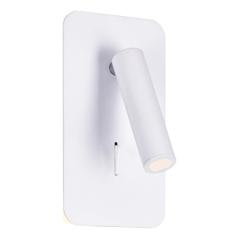 CWI Lighting Private I Contemporary Metal LED Sconce with Dimmer in White