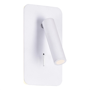 CWI Lighting Private I Contemporary Metal LED Sconce with Dimmer in White