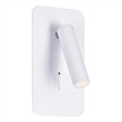 CWI Lighting Private I Contemporary Metal LED Sconce with Dimmer in White