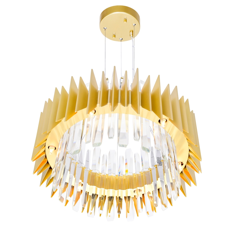 CWI Lighting Cityscape 12 Light Contemporary Metal Chandelier in Satin Gold